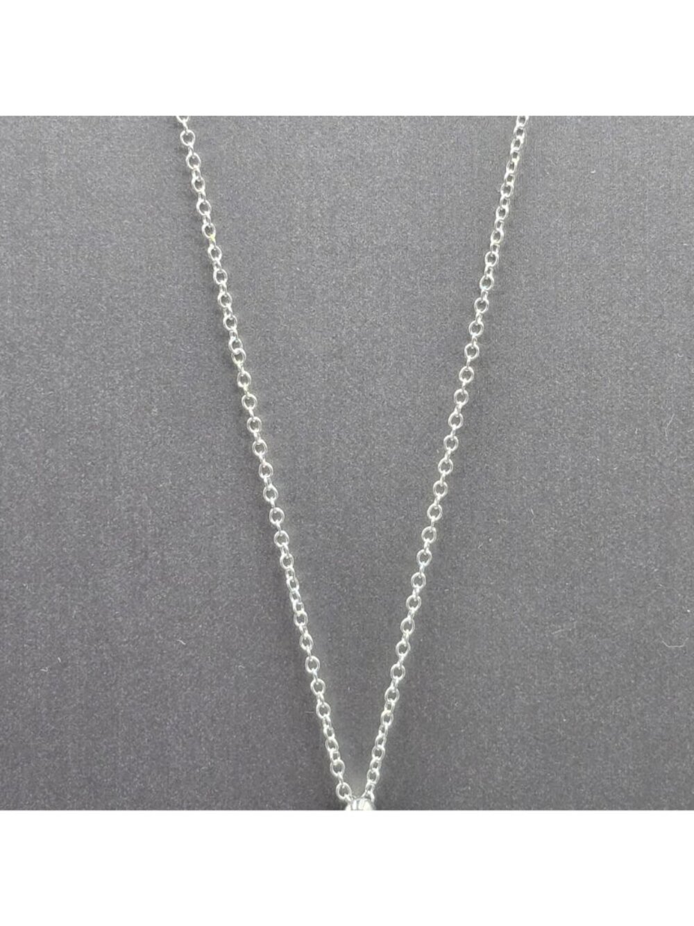 Edwardian Revival Sterling Silver Blue Topaz Pendant Necklace Emerald Cut 925 - Picture 11 of 15
